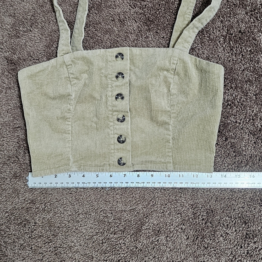 Forever 21 Olive Corduroy Tank Top